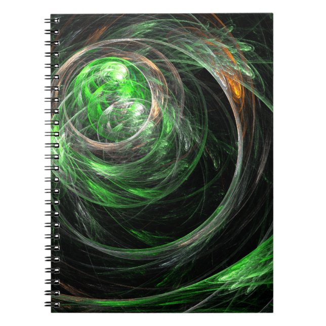 Carnet d'art Abstrait vert du monde entier (Devant)