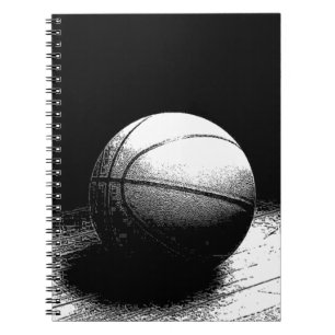 Carnet d'art de basketball noir blanc