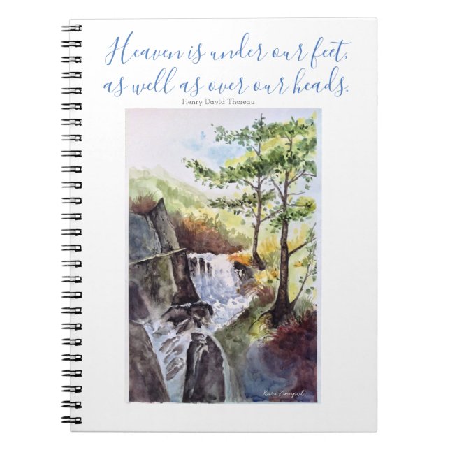 Carnet d'art de citation d'inspiration de Thoreau (Devant)