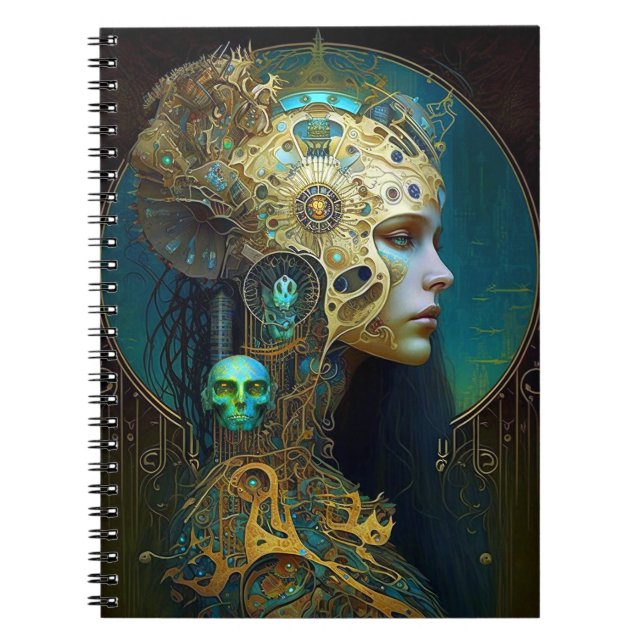 Carnet d'art de Cyborg Woman Imaginaire Sci-Fi (Devant)