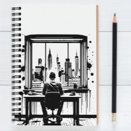 Carnet d'art de la skyline urbaine avec texte pers