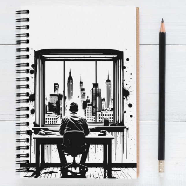 Carnet d'art de la skyline urbaine avec texte pers (Créateur téléchargé)