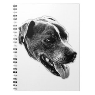Carnet d'art de mélange Pitbull Compagnon Confiant