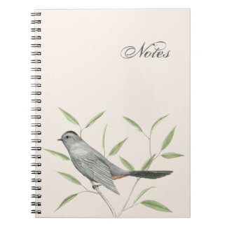 Carnet d'art d'oiseaux personnalisable Grey Catbir