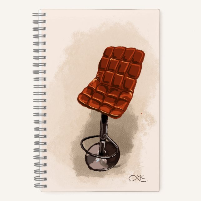 Carnet d'art mignon avec chaise en chocolat (Recto)
