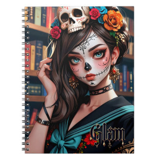 Carnet d'art pour filles glam crâne de l'Anime fra