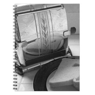 Carnet d'art vintage Toaster noir blanc