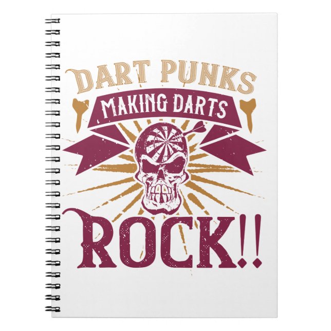 Carnet Darts - Dart Punks Fabriquant Darts Rock! (Devant)