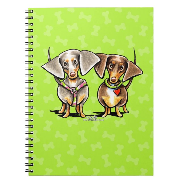 Carnet Dashing Dachshunds Appelés (Devant)