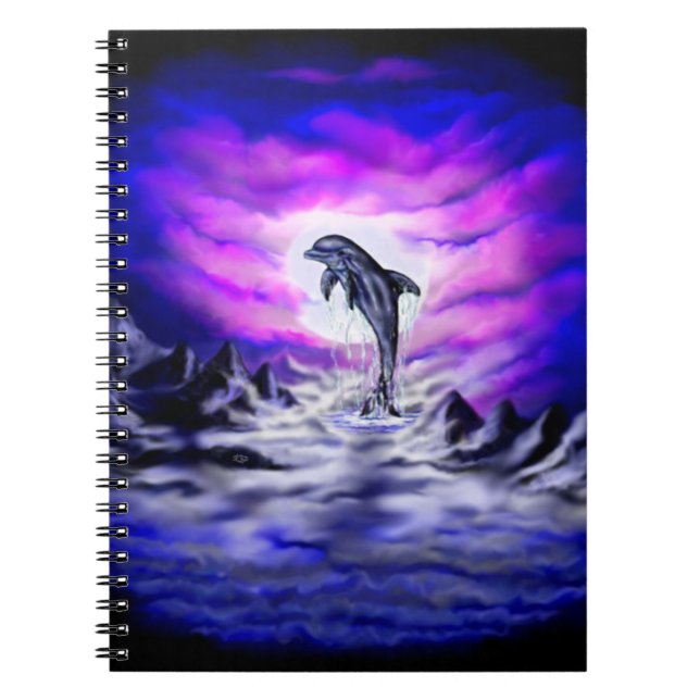 Carnet Dauphin clair de lune (Devant)