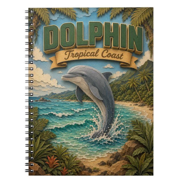 Carnet Dauphin Côte Tropicale POPCUT (Devant)