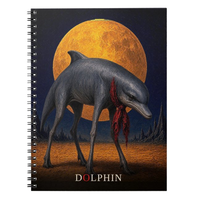 Carnet Dauphin Cravate gothique Surréaliste (Devant)