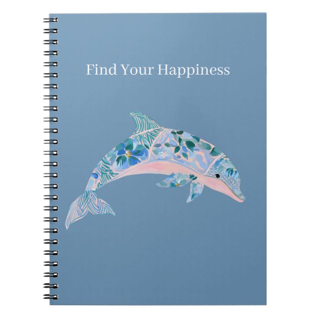 Carnet Dauphin floral Blue Blush (Devant)