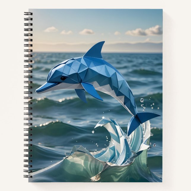 Carnet Dauphin origami pour la rentrée (Devant)