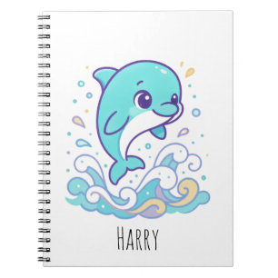 Carnet Dauphin Splash Bubble Mignon Animal Marin Personna