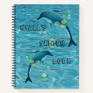 Carnet Dauphins et bulles amusants