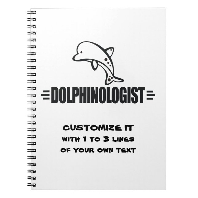 Carnet Dauphins personnalisés amusants (Devant)