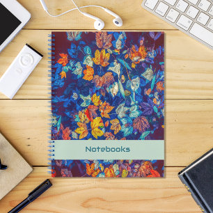 Carnet d'automne feuille coloré
