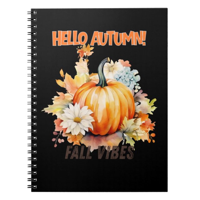 Carnet d'automne sur le thème du citrouille Hello (Devant)
