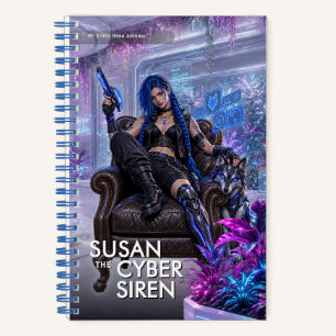 Carnet d'aventure de sirène cyber fantastique