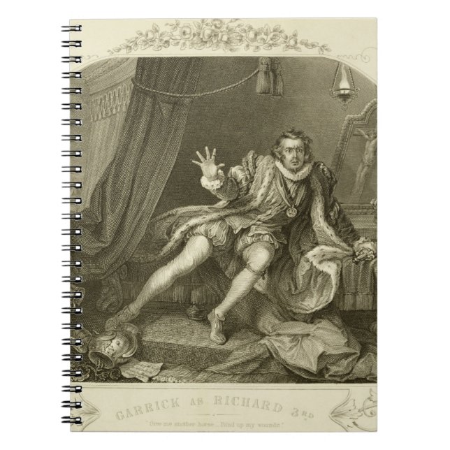 Carnet David Garrick (1717-79) comme Richard III, Loi V (Devant)