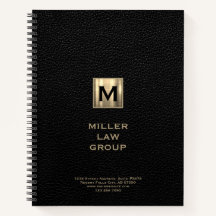 Carnet d'avocat de Monogram noir