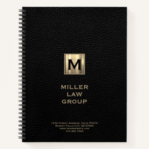 Carnet d'avocat de Monogram noir