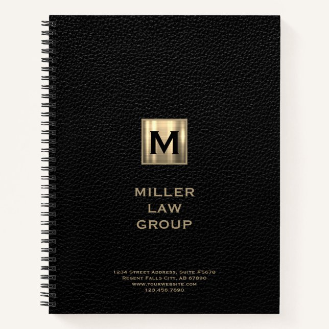Carnet d'avocat de Monogram noir (Devant)