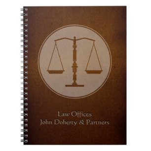 Carnet d'avocat personnalisable - Scales de justic