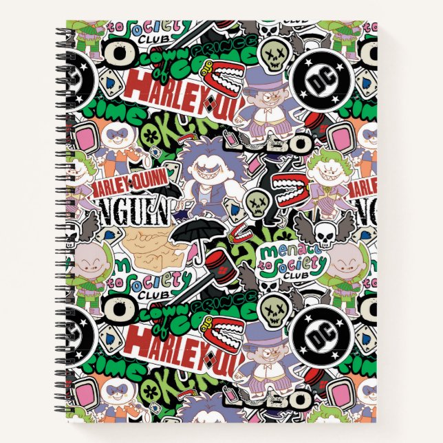 Carnet DC Super-Villains Cartoon Pattern (Devant)