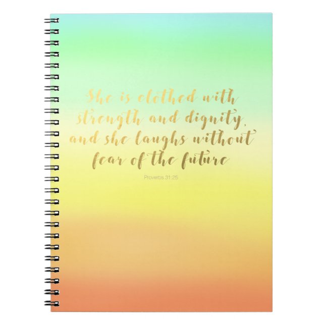 Carnet de 31:25 de proverbes - manuscrit (Devant)