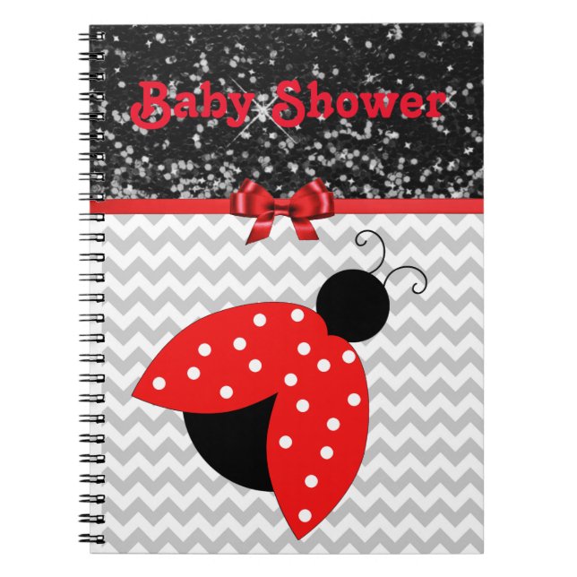 Carnet de Baby shower Red et Black Ladybug (Devant)