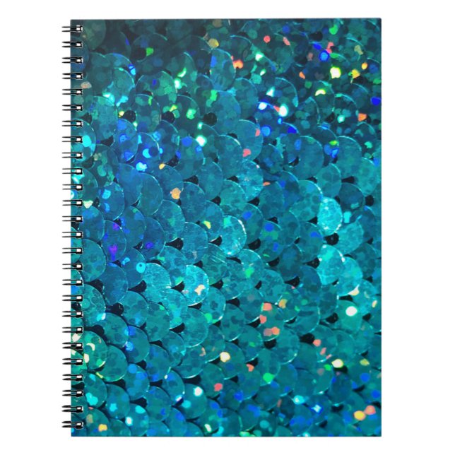 Carnet De belles paillettes colorées scintillant sous les (Devant)