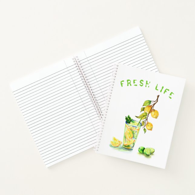 Carnet de boisson au citron frais - Texte personna (Intérieur)