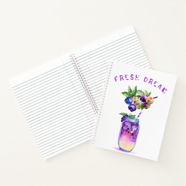 Carnet de boisson fraîche aux bleuets - Texte pers (Intérieur)