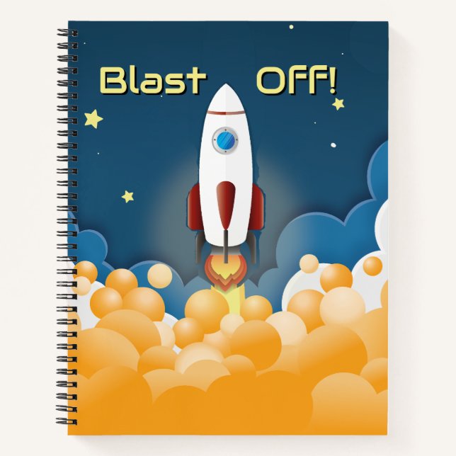 Carnet de bord de fusée spatiale personnalisé  (Devant)