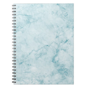 Carnet de bord en spirale de marbre bleu
