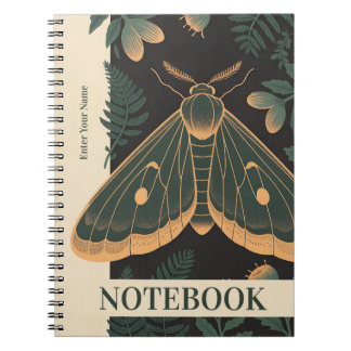 Carnet de botanique personnalisé aux papillons de