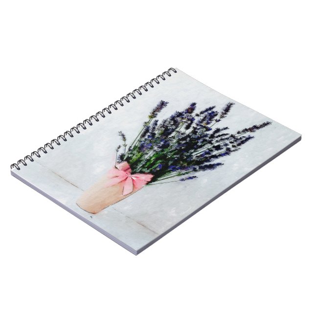 Carnet de bouquet de couleur d'aquarelle Lavender (Côté gauche)