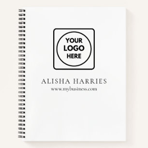 carnet de branding d'entreprise avec logo blanc mo