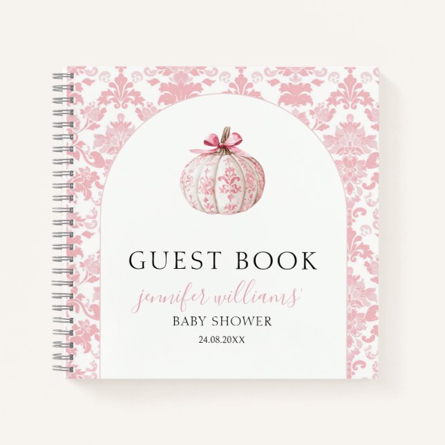 Carnet de cadeaux pour Baby Shower avec citrouille (Devant)