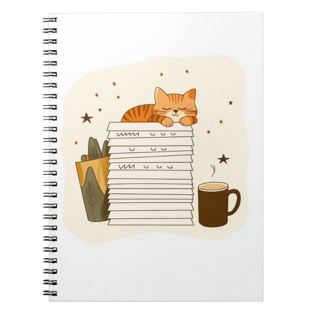 Carnet de café pour chat d'étude (Devant)