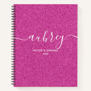 Carnet de calligraphie Parties scintillant rose