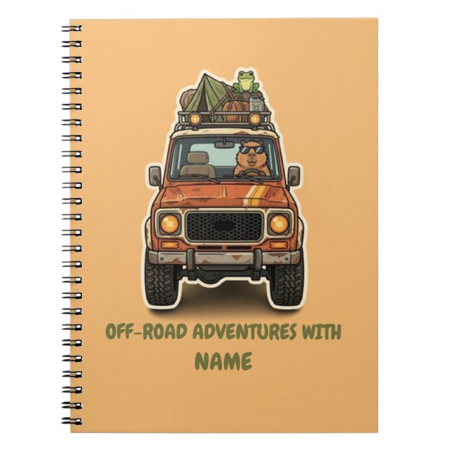 Carnet de camping aventure capybara tout-terrain C (Devant)