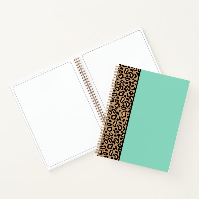 Carnet de carnet de croquis Leopard Turquoise (Intérieur)