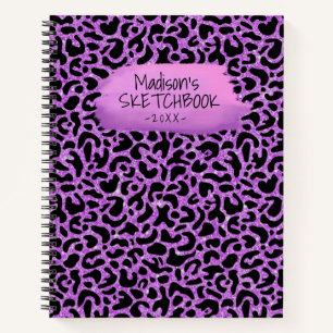 Carnet de carnet de croquis moderne chic violet