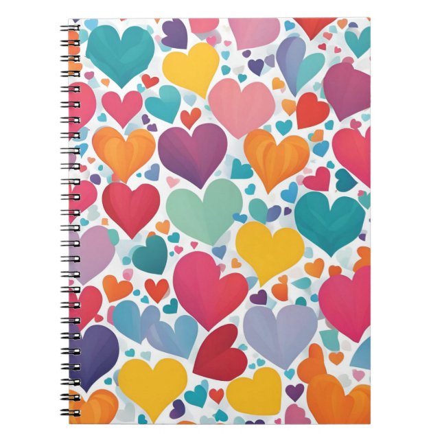 Carnet de célébration cardiaque - Amour coloré (Devant)