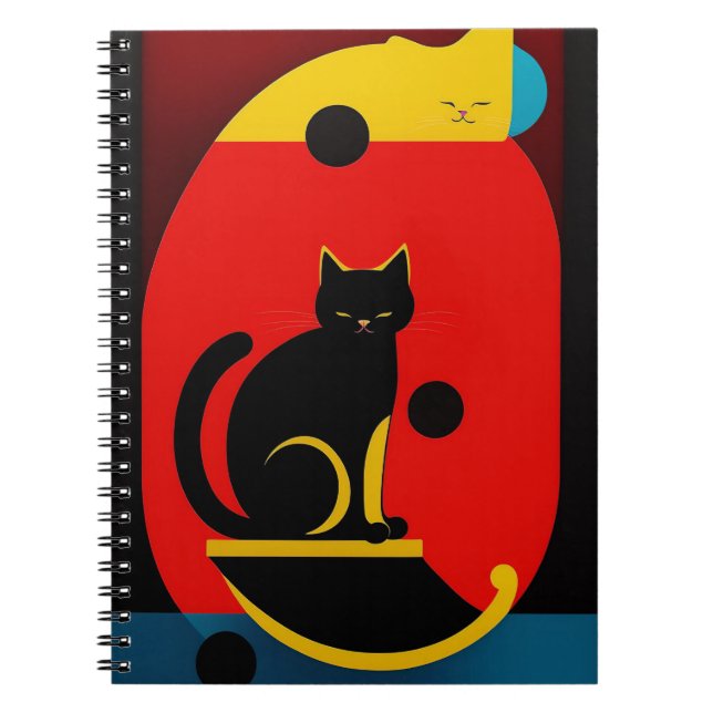 Carnet de chat Abstrait moderne (Devant)