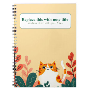 Carnet de chat Cute Kawaii personnalisé