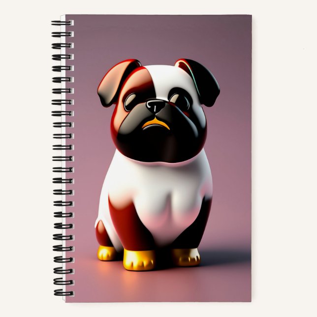 Carnet de chien de caricature mignon (Recto)